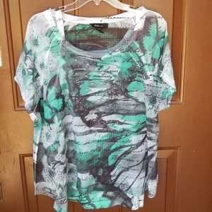 Beautiful sheer top with matching tank